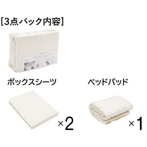カリモク 厚型マットレス用 シーツ&パッド 3点パック シングル KN29SAM60Z KN29SAM70Z KN29SAM80Z KN29SAM90Z (送料無料)_2