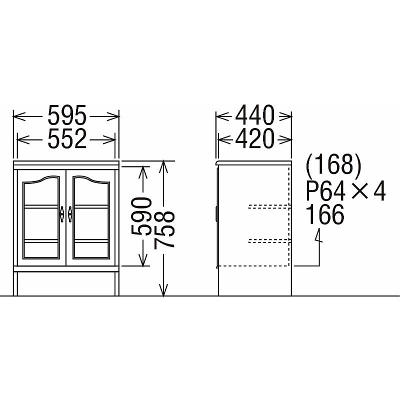 【使用期間2ヶ月】カリモク　コロニアル　キャビネット　QC1915 COLONIAL（カリモク家具） カリモク コロニアル キャビネット 幅