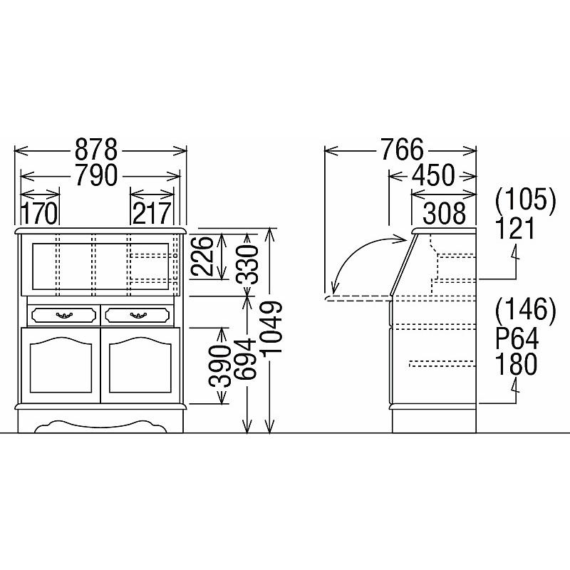 COLONIAL（カリモク家具） カリモク ライティングビューロー QC3001NK