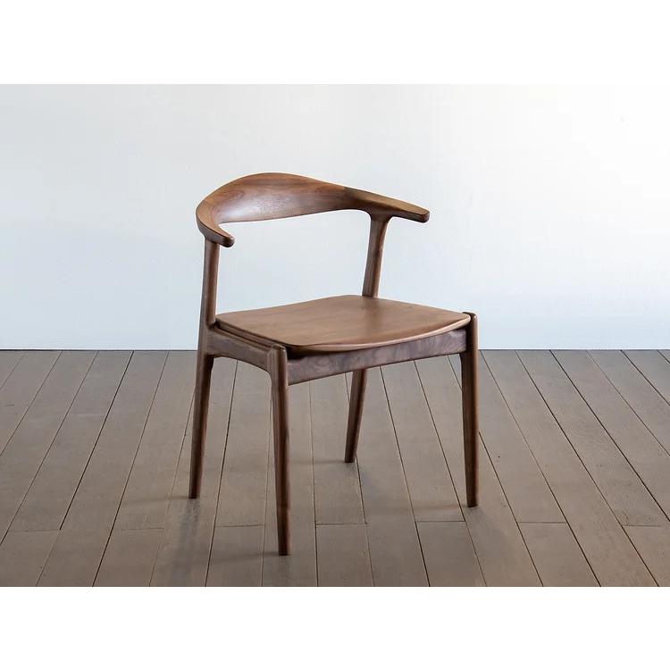 シキファニチア ダイニングチェア オメガ2 セミアーム 板座 レッド