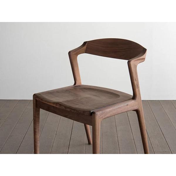 シキファニチア 椅子 ダイニングチェア ユナ セミアーム 板座 ホワイト