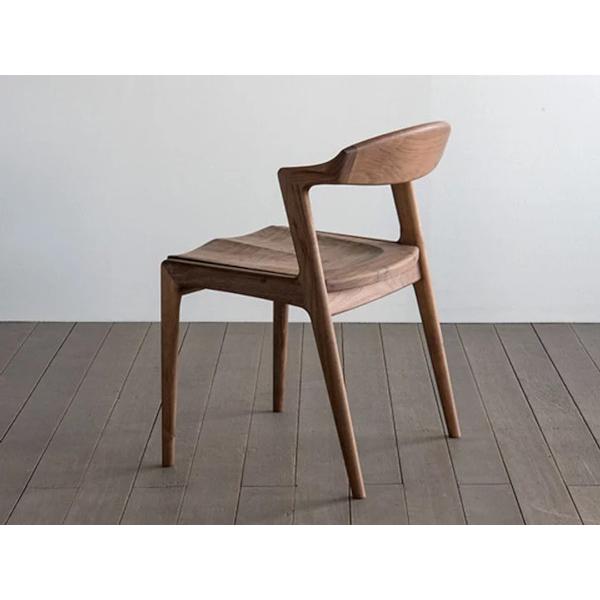 シキファニチア 椅子 ダイニングチェア ユナ セミアーム 板座 ホワイト