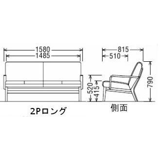 カリモク 布ソファー2Pロング WU4512WE オーク 送料無料 (シアーセレクト対応) | カリモク家具 | 01