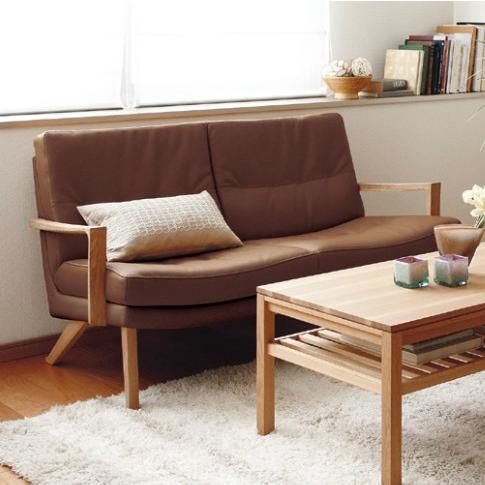 カリモク家具（KARIMOKU FURNITURE） カリモク 本革肘付き2Pソファー