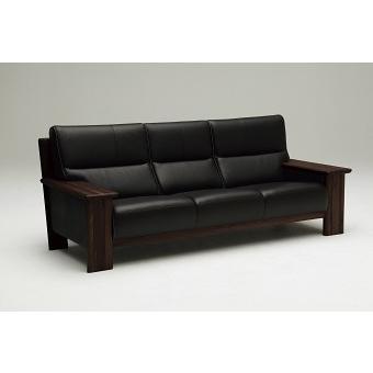 カリモク家具（KARIMOKU FURNITURE） カリモク 本革3Pロングソファー