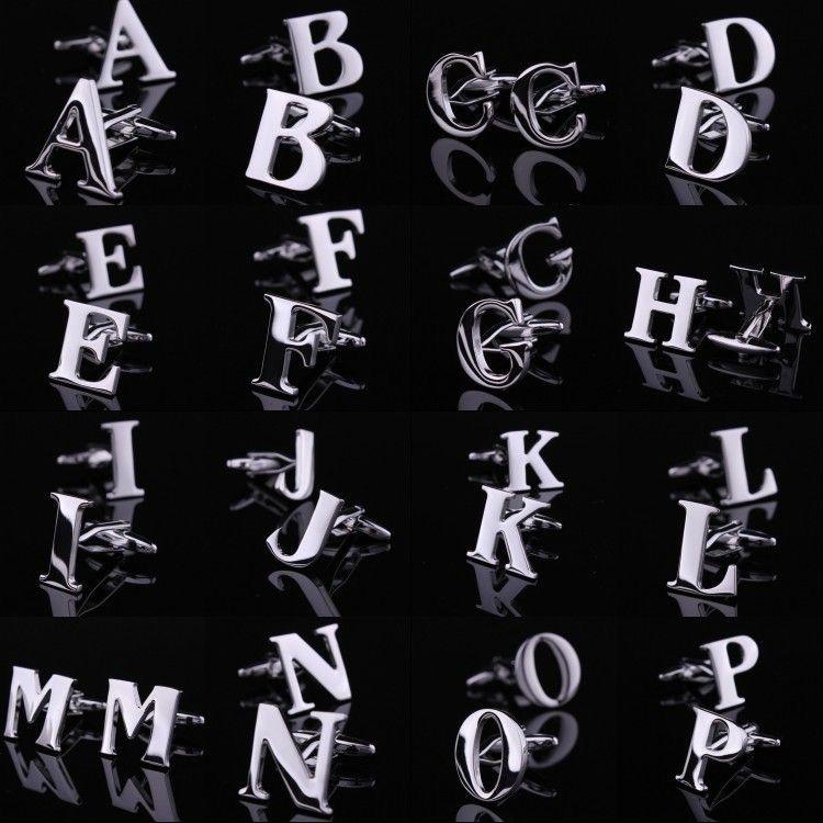 カフス 【2個セット販売】名前 カフスボタン セット シンプル 頭文字