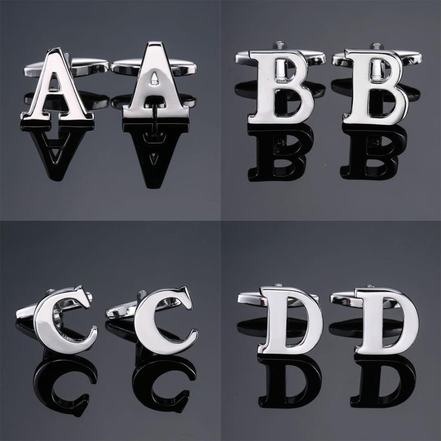 カフス 【2個セット販売】名前 カフスボタン セット シンプル 頭