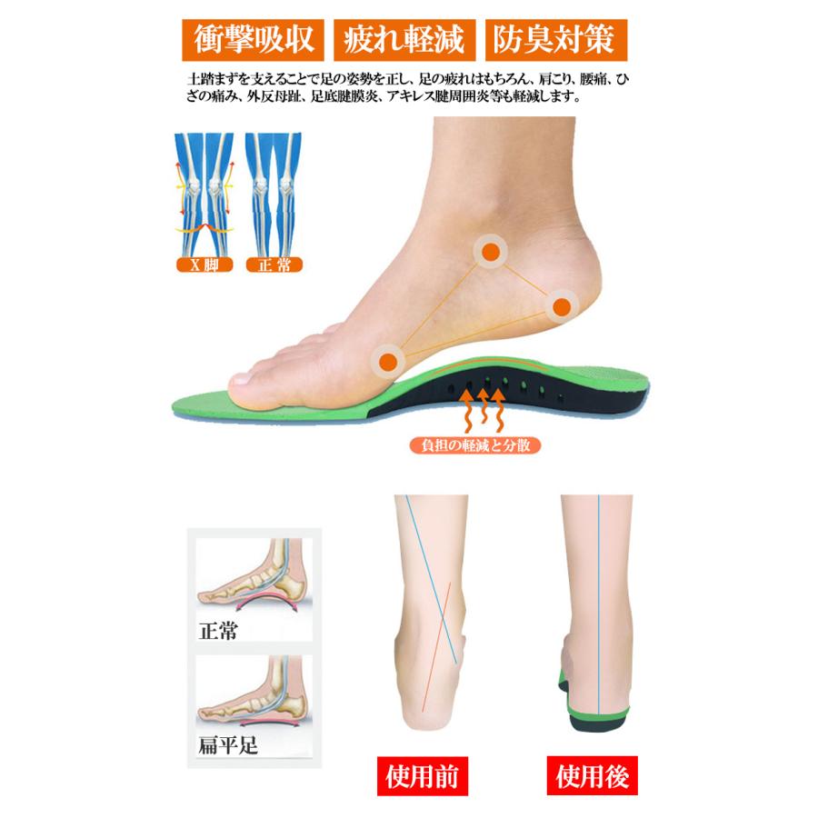 インソール アーチサポートインソール 中敷き 扁平足 土踏まず