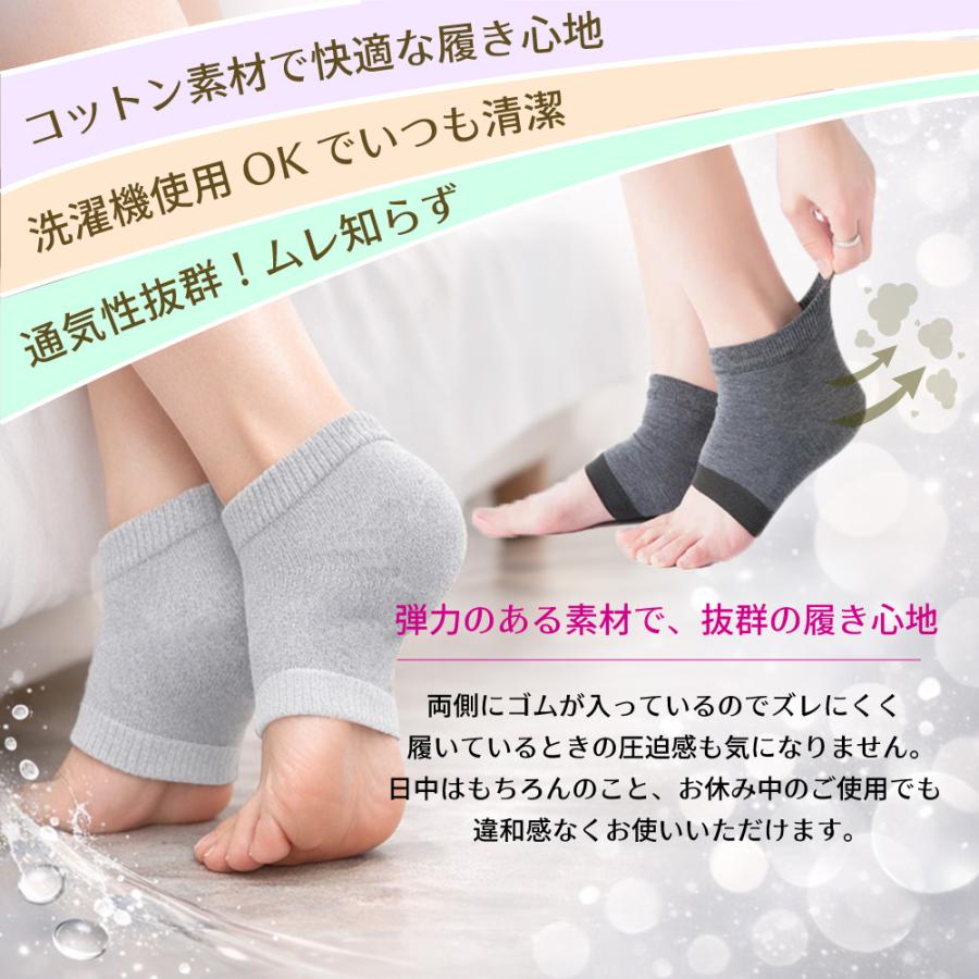 かかとツルツルシリコンソックスサポーター　２足組 ブラック　新品未使用 かかとケア 靴下 かかと ソックス つるつる 潤いかかと保護 かかと