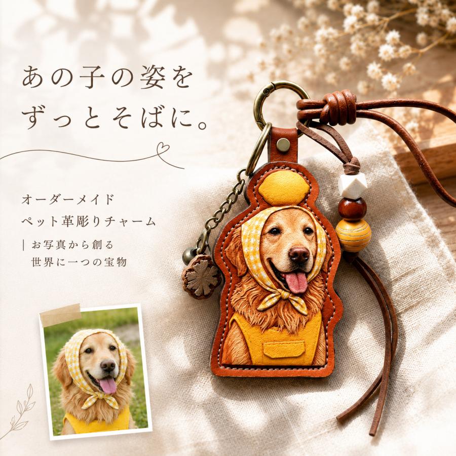 ペット 写真 キーホルダー うちの子 オーダーメイド 写真入り 名入れ