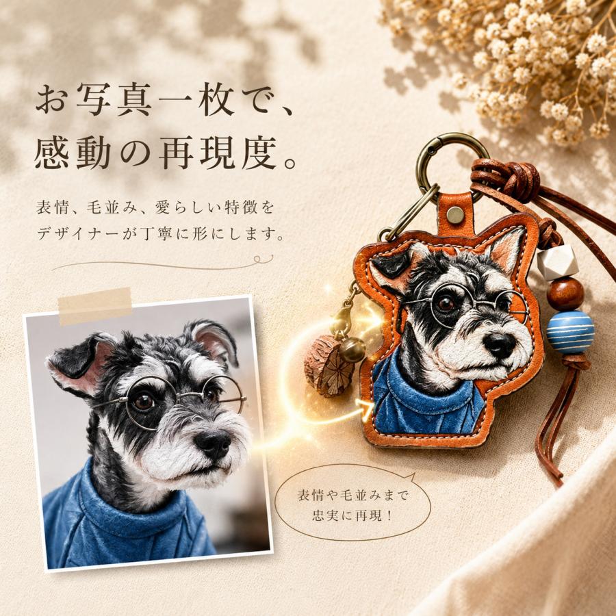 ペット 写真 キーホルダー うちの子 オーダーメイド 写真入り 名入れ