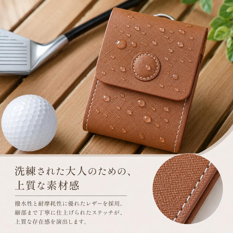 ゴルフボールケース ゴルフポーチ ゴルフボール入れ ボールポーチ PU
