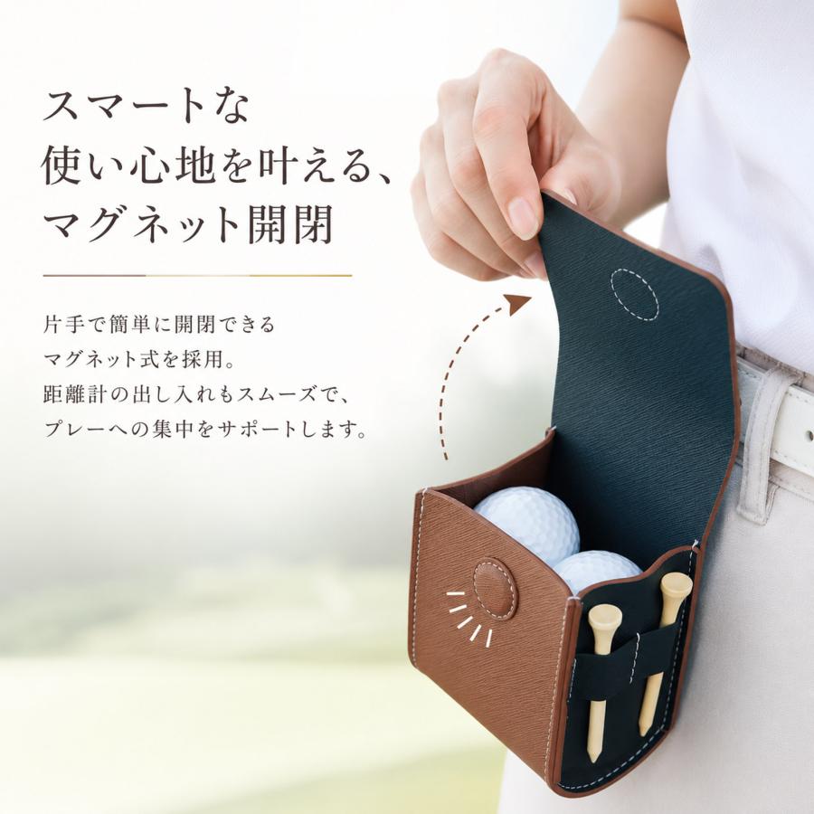 ゴルフボールケース ゴルフポーチ ゴルフボール入れ ボールポーチ PU