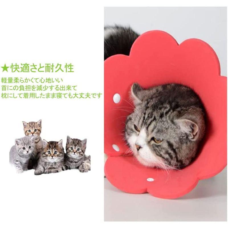 リアル DFsucces エリザベスカラー 猫用 軽量柔らかい 押しボタン式 調整可能 術後服着替え 着脱 手術後傷口保護 傷舐め防止 犬用 通気性 ヘルスケア、介護用品 エリザベスカラー 猫用 犬用 舐め防止 避妊手術 去勢手術 傷口保護 柔らかい