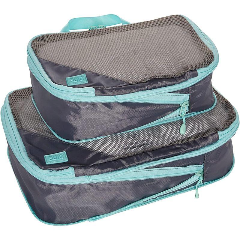 BUILT(ビルト) コンプレッション パッキングキューブ SM 2個セット グレー トラベル パッキング 旅行 旅 収納 衣類 スーツケー