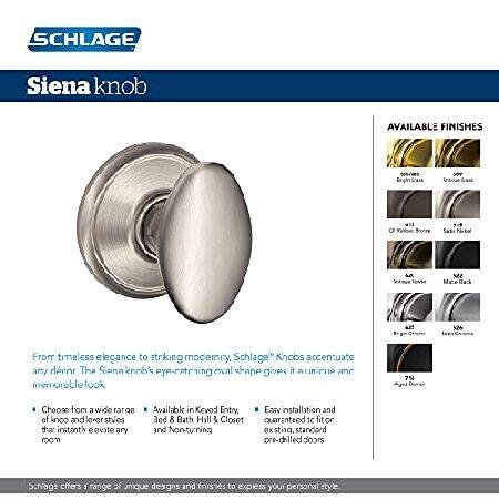 Schlage　Aged　Bronze　Siena　Passage　Knobs　F10VSIE716