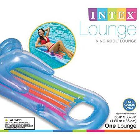 限定特別価格 INTEX King Kool Lounge Swimming Pool Lounger with Headrest - Set of 2 (Pair)