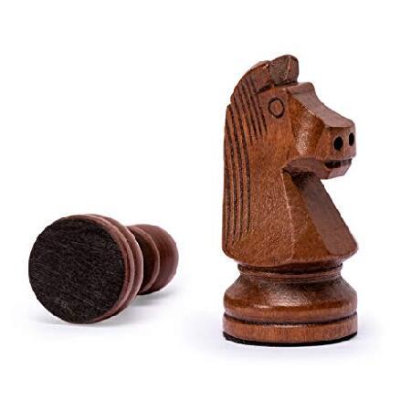 Husaria Staunton No. 4 Chessmen With Extra Queen and Wooden Box， 7.9cm (80-millimetre) King 