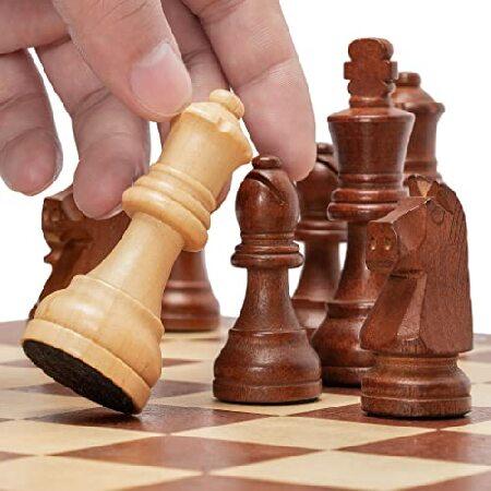Husaria Staunton No. 4 Chessmen With Extra Queen and Wooden Box， 7.9cm (80-millimetre) King 