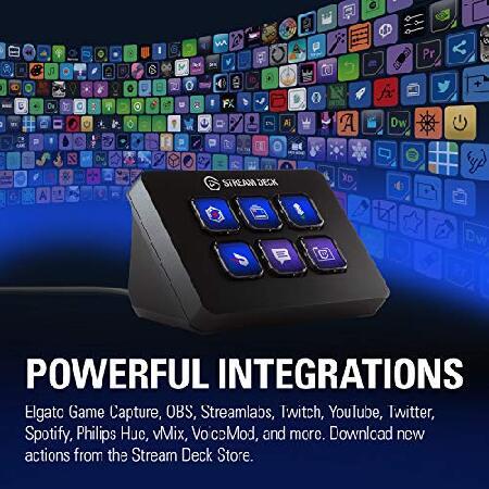 セール期間限定 Elgato Stream Deck Mini エルガトストリームデック ミニ6キー配列 コンパクト ライブコンテンツ作成用のコントローラー 配信者向けデバイス OBS/Twitch/?YouTub