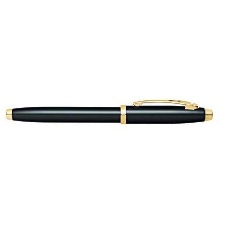 Sheaffer 100 ブラック ラッカー ローラーボールペン ゴールド調トリム