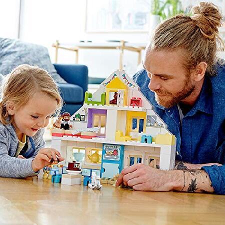 【予約販売品】 LEGO DUPLO Town Modular Playhouse 10929 Dollhouse with Furniture and a Family， Great Educational Toy for Toddlers， New 2020 (129) Pieces