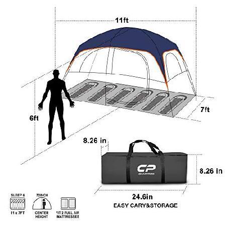 よろず流通堂CAMPROS CPテント 6人用 トップレインフライ付き キャリー