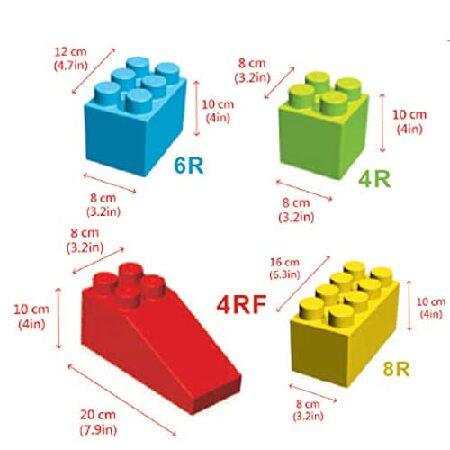 MassBricks Large Blocks for Toddlers - 48 Pieces Giant Building Blocks， Toddler Blocks， Mega Blocks for Kids， Big Building Blocks for Toddlers 1-3 Blocks for Toddlers Building Blocks，