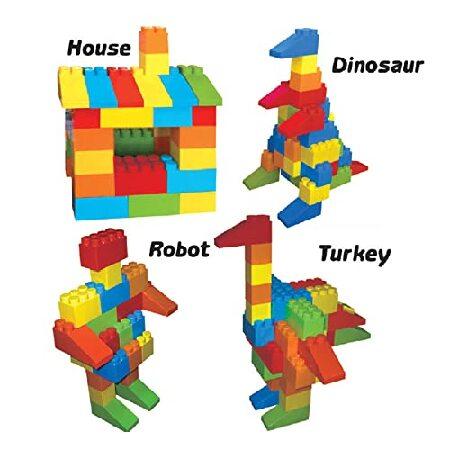 MassBricks Large Blocks for Toddlers - 48 Pieces Giant Building Blocks， Toddler Blocks， Mega Blocks for Kids， Big Building Blocks for Toddlers 1-3 Blocks for Toddlers Building Blocks，