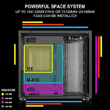 AMANSON PCケース ATX ミッドタワーケース 強化ガラス ゲーム