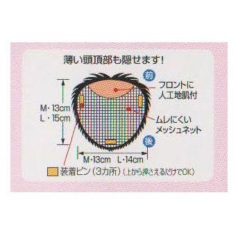 おしゃれヘアピース(穴なし)HPN-150L Lサイズ 父の日 ギフトに プレゼントに 爆買の画像
