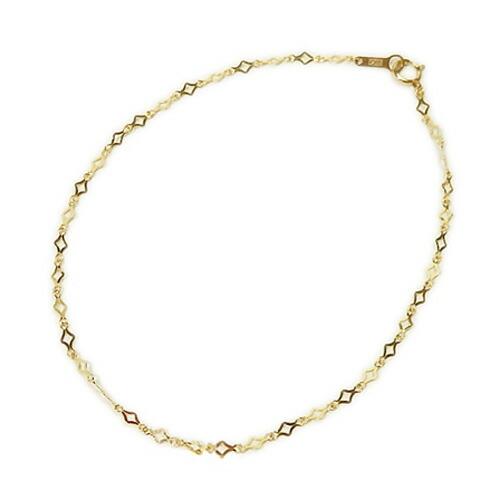 アンクレット K10 ゴールド チェーン ひし形 スパークル 10金