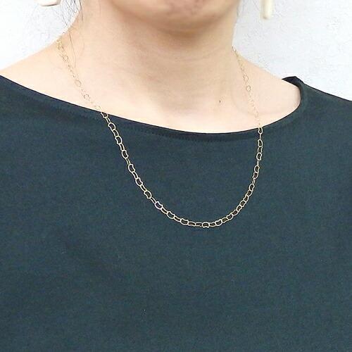 ネックレス K18 18金 猫ちゃん ゴールド チェーン 50cm 猫 ねこ K18YG  