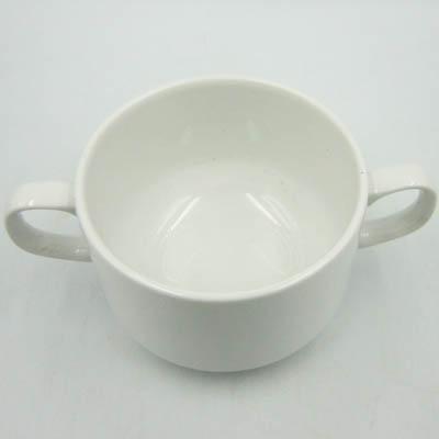 白 両手付 スープカップ 陶器 カップ 11051 : よろづや百貨