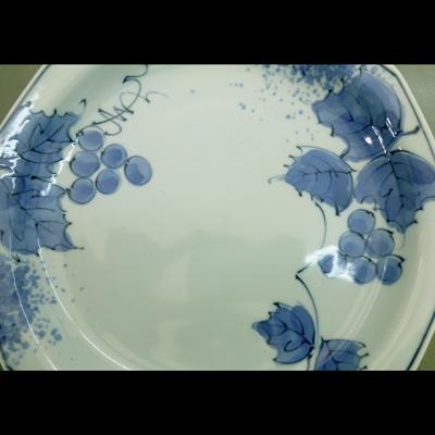 葡萄 八角 7寸皿 アウトレット お皿 皿 陶器 葡萄柄 ぶどう 葡萄 八角 7寸皿 アウトレット お皿 皿 陶器 葡萄柄 ぶどう