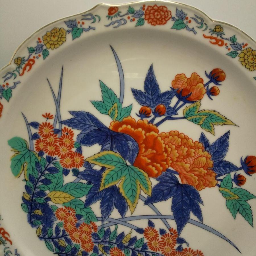 献上古伊万里 大皿 5枚セット 緑 グリーン 和食器 多用皿 金彩 豪華 和