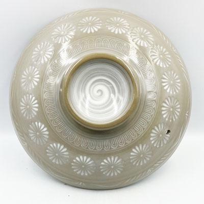 送料無料 銀峰 花三島 土鍋のふた 10号 ※フタのみです 日本製