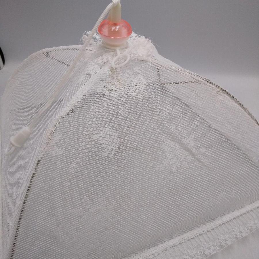 送料無料 レトロ食卓カバー 食卓フードカバー 花柄 蚊帳 2個セット