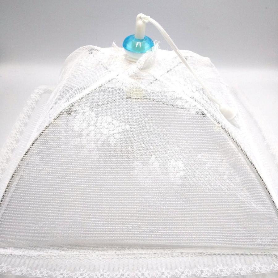 送料無料 レトロ食卓カバー 食卓フードカバー 花柄 蚊帳 2個セット