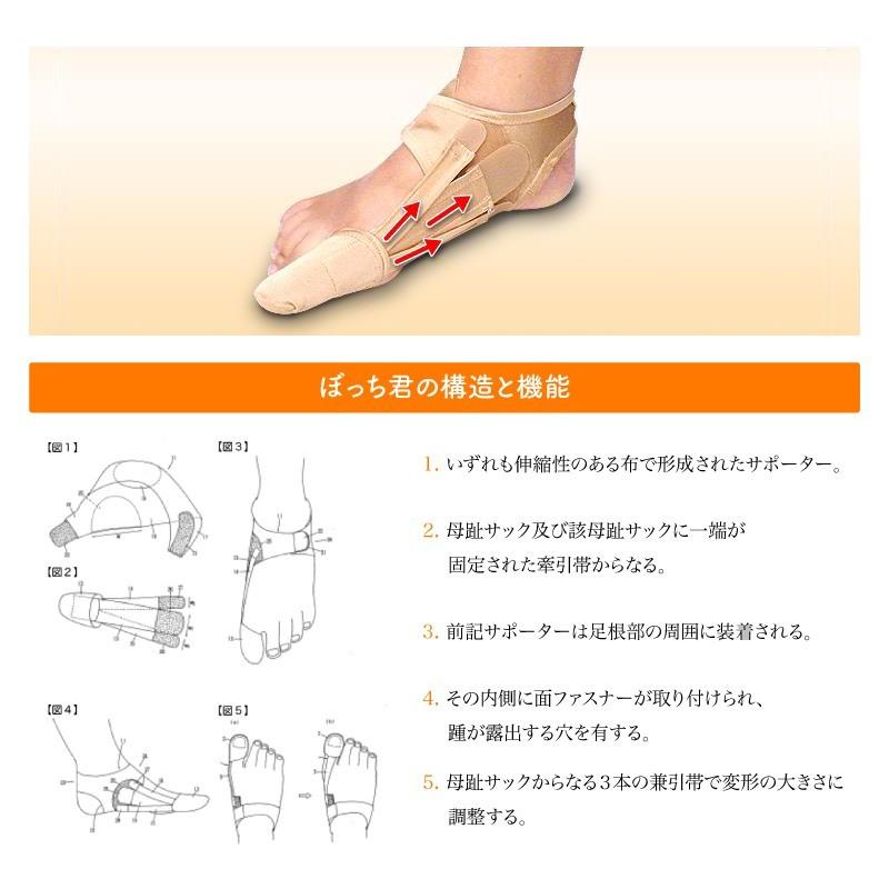 膝痛、腰痛、外反母趾や脚力低下の方にお勧め　足用サポーター　女性用23.5〜 外反母趾 サポーター ぼっち君（左右セット）S・Mサイズ 膝痛 腰痛