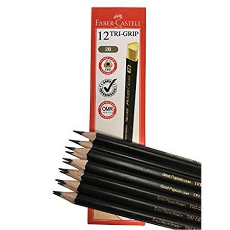 【即納&大特価】 Faber-Castell 木製芯鉛筆 トライグリップ 2B 滑らかでダーク 削り済み鉛筆 12本入りボックス 色鉛筆