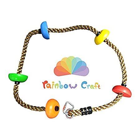 Rainbow Craft スラックライン ラグジュアリー 50フィート スラックライン モンキーバーキット マルチカラ 屋外遊具 Climbing