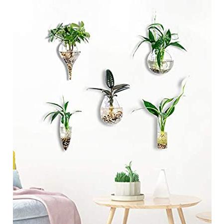 クリアランス売り ホームオフィス室内装飾の壁ハンギングプランター空気植物ホルダーの形状花瓶 Style 2 日本オンライン Ssl Daikyogo Or Jp