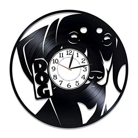 Kovides ダックスフント 犬 ビニール時計 12インチ 男女兼用 ビニール時計 動物 オリジナル ホーム装飾 ビニールレコード ダックスフント ソーセージ 動物 B07wk5sgxt よろず流通館 犬 壁時計 ハン 正規保証品の
