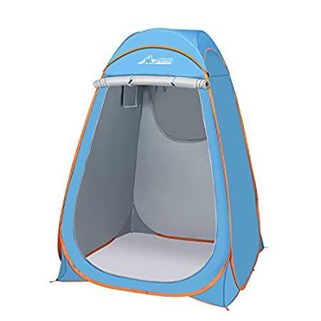 Wadeo ポップアップシャワーテント 即時ポータブルアウトドアチェンジルーム キャンプトイレ レインシェルター 窓付き キャンプやビーチ用 簡単設置 最新作