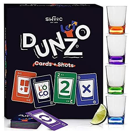DUNZO - Party Version of Classic Card Game with 4 Unbreakable Shot Glasses 屋外遊具