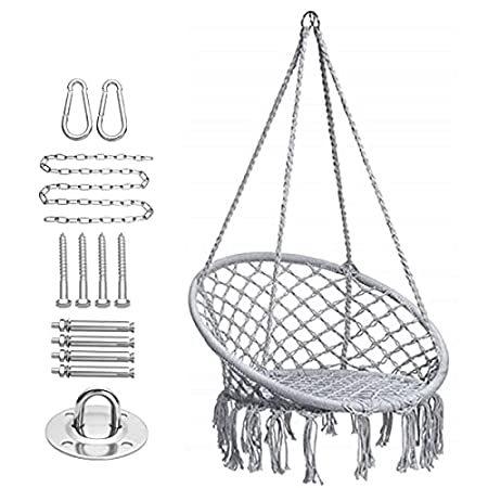 喜ばれる誕生日プレゼント Chair Hammock CCTRO Macrame Hang Style Kits,Boho Hardware Haning with Swing 吊るしタイプ