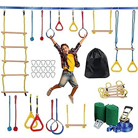 Funbase 50フィート 忍者障害物コース 子供用 子供用 スラックラインキット 50フィート モンキーバ B094j772ならショッピング ランキングや口コミも豊富なネット通販 更にお得なpaypay残高も スマホアプリも充実で毎日どこからでも気になる商品をその場でお求め