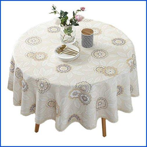 絶妙なデザイン 新品 テーブルクロステーブル 花 直径180センチメートル イエロー テーブルカバーダイニング キ Plazamedspa Com