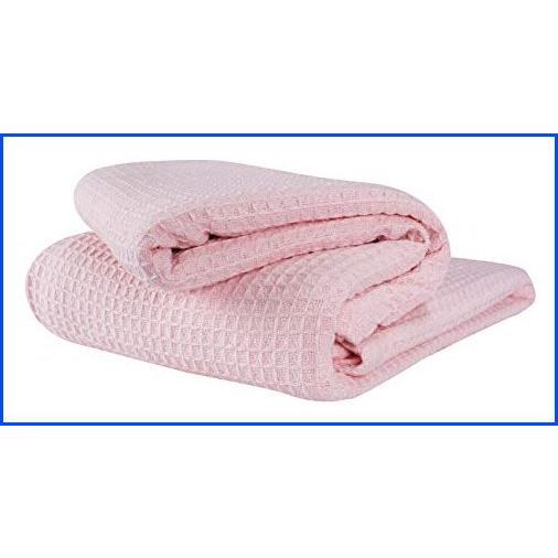 本命ギフト Twin ワッフルサーマルブランケット 新品 Glamburg 便利 オシャレな海外の日用雑貨をお得にゲット Blanket 並行輸入品 ピンク 毛布 ブランケット Oncologiaocular Pe